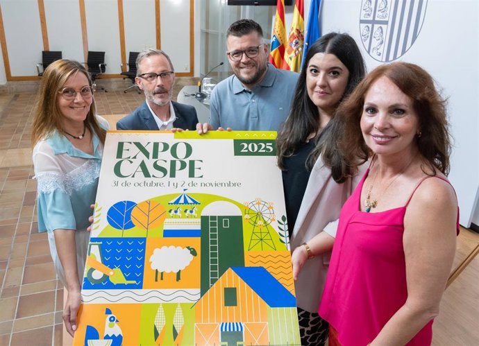 Presentación de ExpoCaspe 2025, en la sala de prensa del Edificio Pignatelli.