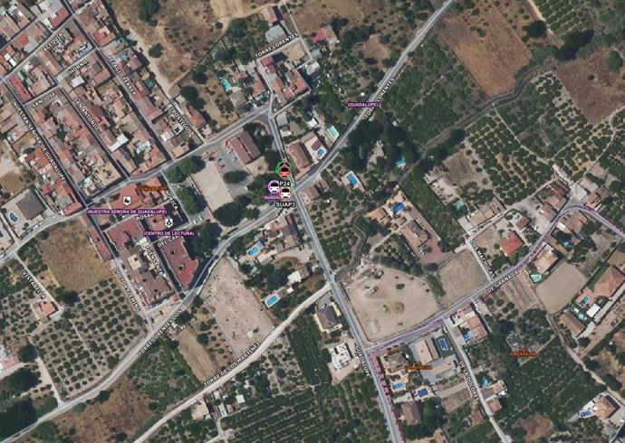 Imagen por satélite del lugar del accidente