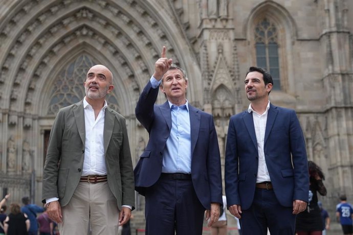 El president del PP, Alberto Núñez Feijóo, a Barcelona