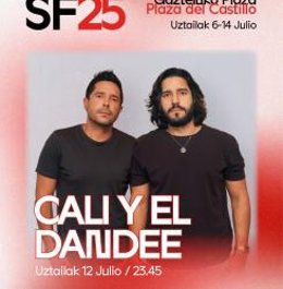 Cartel anunciador del concierto de Cali y El Dandee.