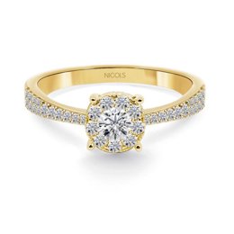 Anillos de compromiso oro amarillo