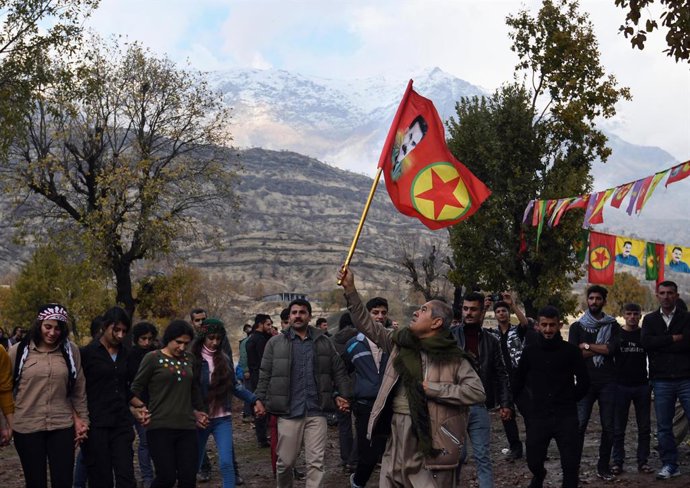 Archivo - Actos de celebración en 2019 por el 41º aniversario de la fundación del Partido de los Trabajadores del Kurdistán (PKK) en las montañas de Kandil, en el norte de Irak (archivo)