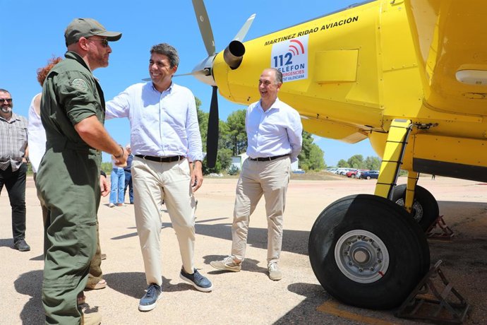 Mazón visita la base d'Énguera
