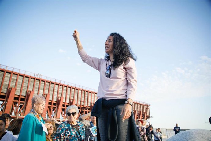 Archivo - Patricia Ramírez, la madre de Gabriel Cruz, durante un acto para reclamar la protección de la imagen de su hijo. 