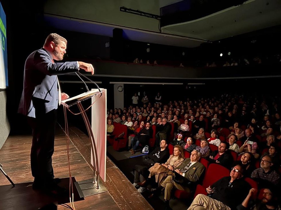 Archivo - El presidente de Iustitia Europa (IE), Luis María Pardo, en la presentación del Contrato electoral' en un acto, el 29 de marzo de 2025.