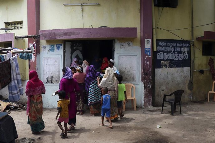 Archivo - Campamento de refugiados rohingyas em Kelambakkam, Chennai, India (archivo).