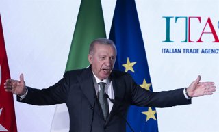 Archivo - April 29, 2025, Rome, Italy: A moment of the meeting between Italian Prime Minister Giorgia Meloni and Turkish President Recep Tayyip Erdogan, in Rome, Italy, 29 April 2025. ANSA / MASSIMO PERCOSSI