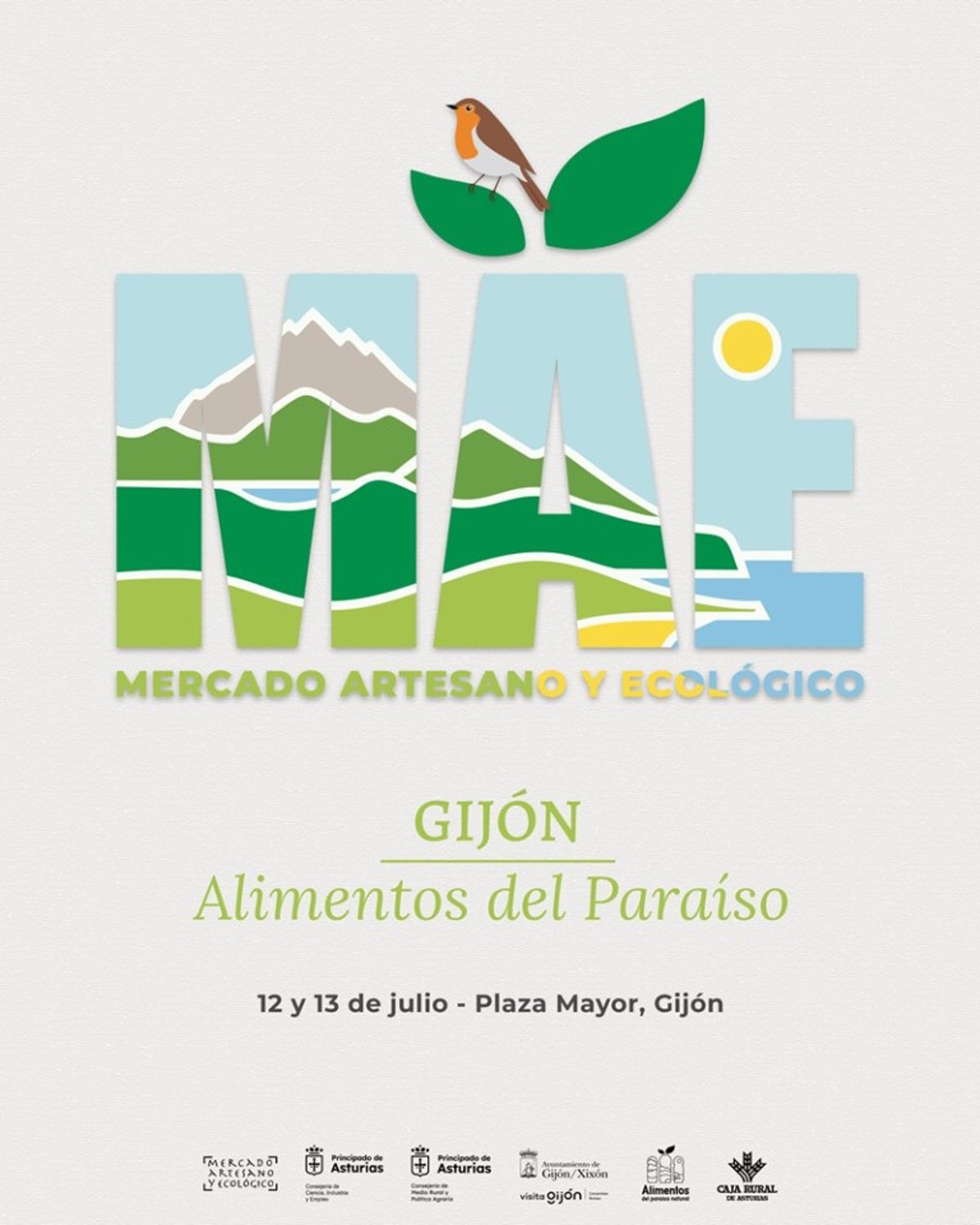 El Mercado Artesano y Ecológico de Gijón celebra en julio los  Alimentos del Paraíso Natural 