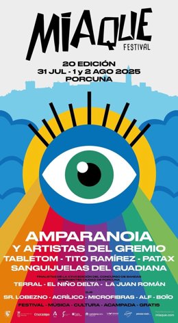 Cartel del XX Miaque Festival, de Porcuna.