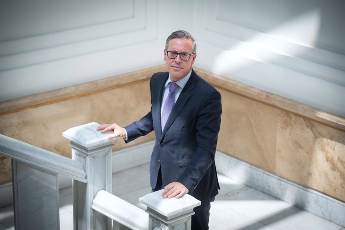 El secretario general del PP de Madrid, Alfonso Serrano, durante una entrevista concedida a Europa Press.