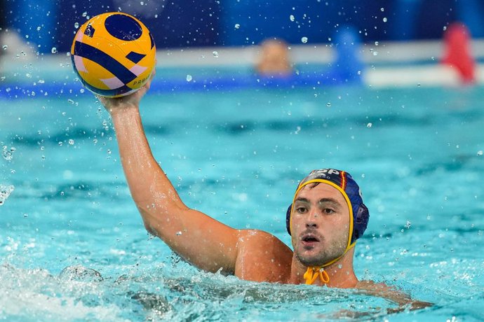 Archivo - Sergi Cabanas Pegado of Spain in action during Men's Quarterfinal of the Water Polo between Croatia and Spain on Paris La Defense Arena during the Paris 2024 Olympics Games on August 7, 2024 in Paris, France.