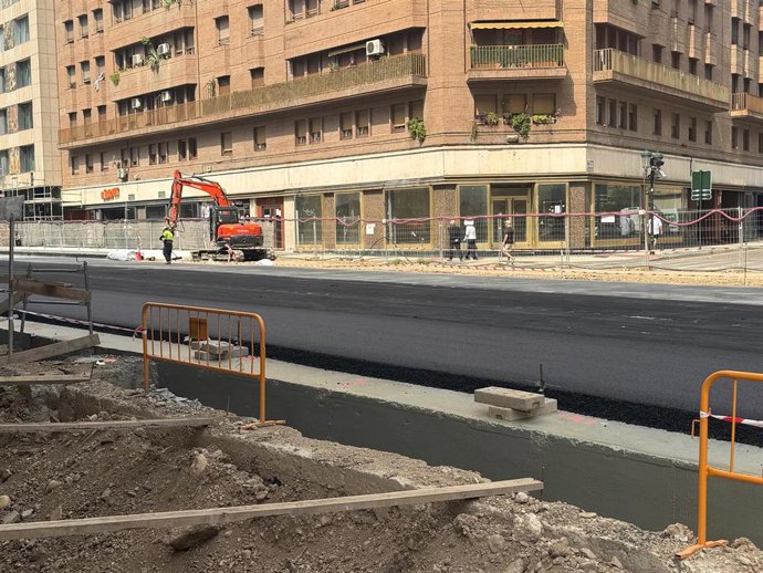Obras en la avenida de César Augusto.