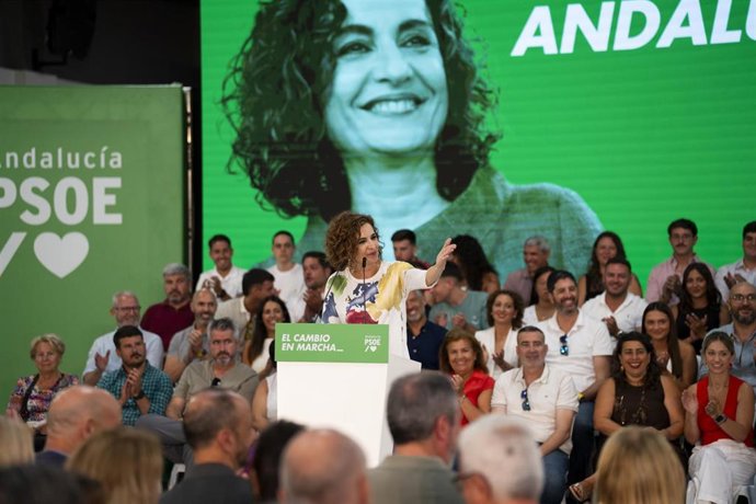 María Jesús Montero, este sábado en Jerez de la Frontera (Cádiz)