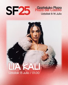 Cartel del concierto de Lia Kali.