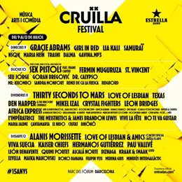 Archivo - Cartel musical completo del Festival Cruïlla 2025.