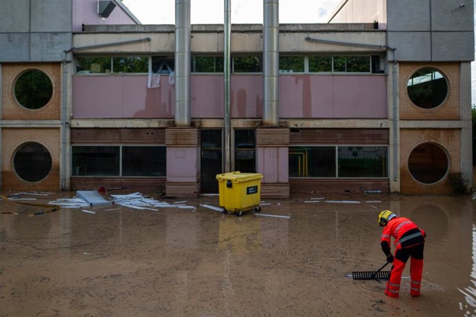 Inundación en el hospital por la lluvia