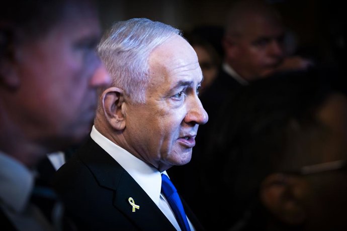 July 9, 2025, Washington, District Of Columbia, USA: Israeli Prime Minister BENJAMIN NETANYAHU meets with a bipartisan group of Senate and House leaders in a closed-door session Tuesday at the U.S. Capitolâ€”his visit comes amid both support and scrutiny 