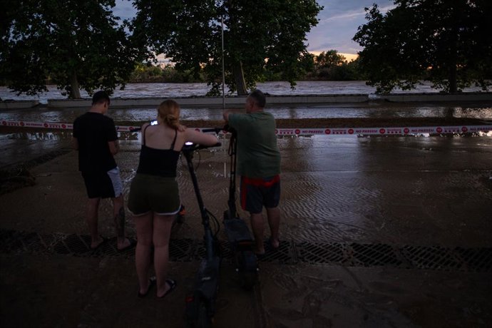 Inundacions en el riu Foix al seu pas per Cubelles
