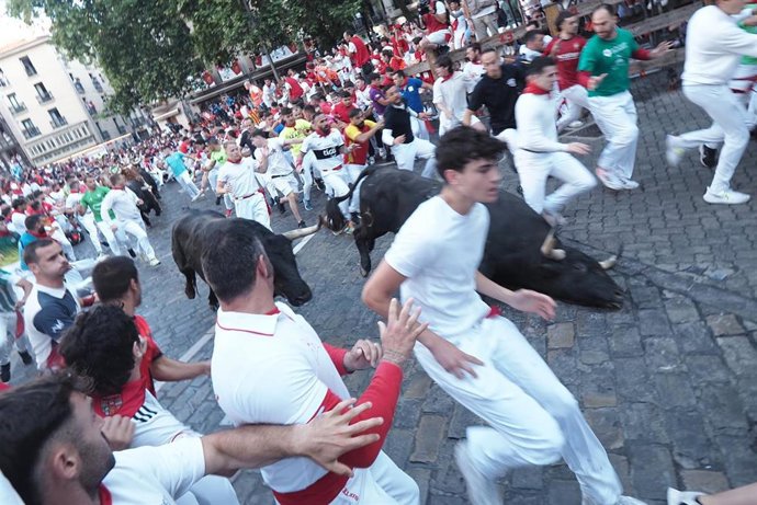 Séptimo encierro de los Sanfermines.