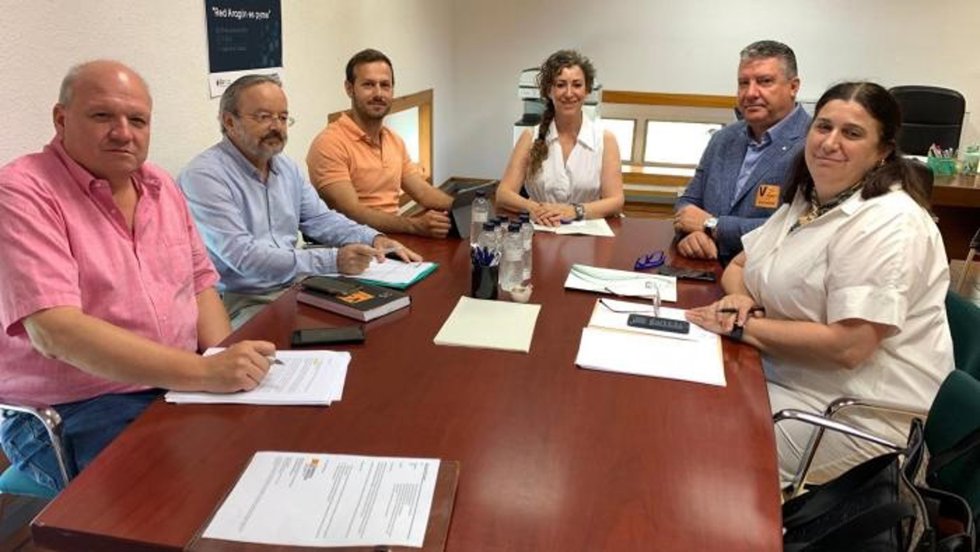 A directora general de Pymes y Autónomos, Ana Sanz, en una reunión de seguimiento del programa.