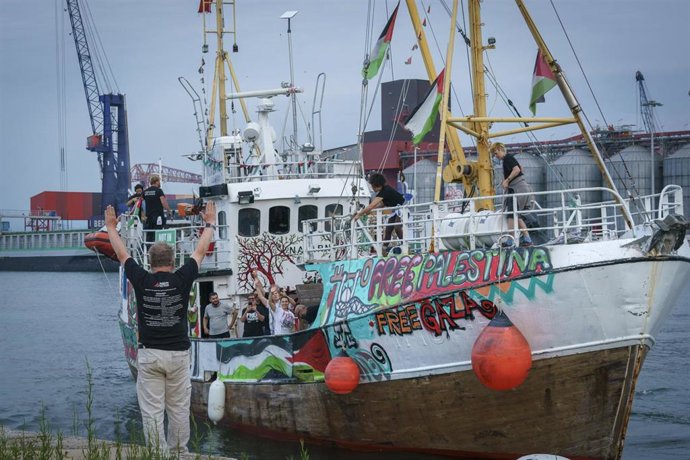 Archivo - El buque 'Handala' de la Flotilla de la Libertad