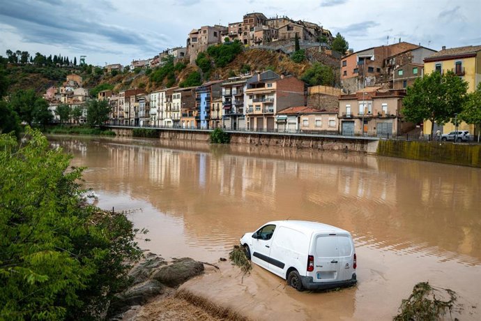 Inundación en Súria (Barcelona) el sábado