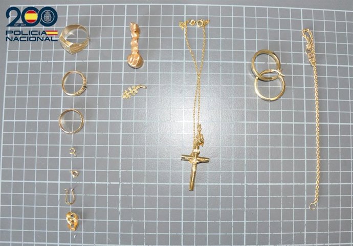 Joyas sustraídas por la mujer detenida por la Policía Nacional en Manacor