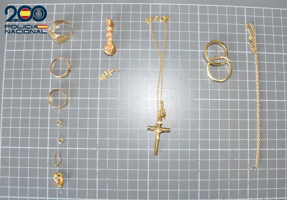 Joyas sustraídas por la mujer detenida por la Policía Nacional en Manacor