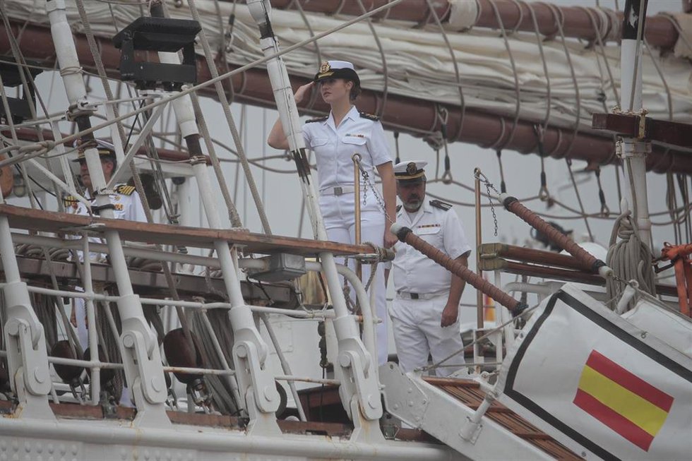 AMP.- La princesa Leonor llega a Marín y finaliza su crucero de instrucción a bordo del Juan Sebastián de Elcano