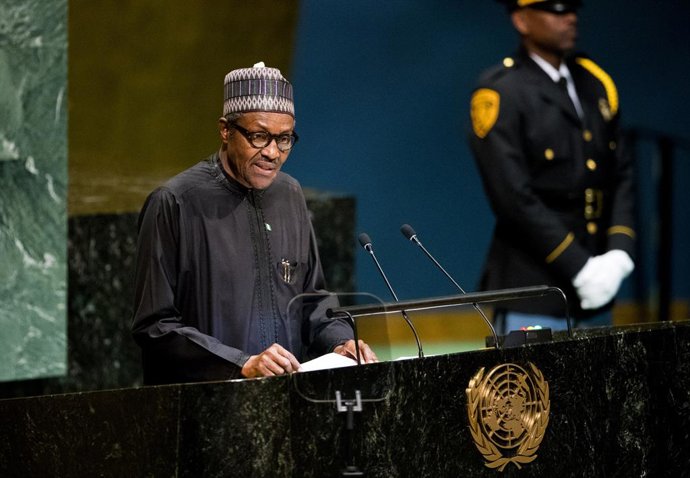 Archivo - 2018?9?25?.???????73??????????.       9?25????????Muhammadu Buhari???????????73???????????25??????????????.????? ?? ?..Muhammadu Buhari, president of Nigeria delivers a speech during the General Debate of the 73rd session of the United Nations G