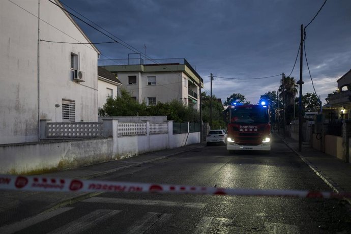 Cubelles durante las precipitaciones provocadas por el temporal el sábado
