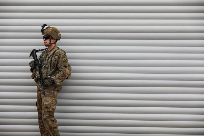 Archivo - Arquivo - Um soldado americano em uma base no Iraque (arquivo)