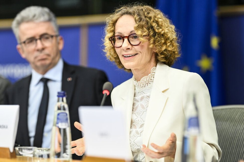 Archivo - La vicesecretaria general de la OTAN, Radmila Shekerinska, en una sesión en el Parlamento Europeo.