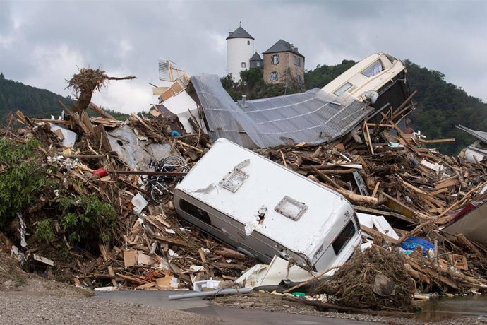 Archivo - Daños materiales a causa de las inundaciones en el valle del Ahr en julio de 2021, en Alemania (archivo)