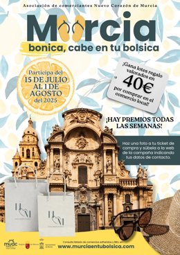 Cartel de la nueva campaña del Ayuntamiento de Murcia con la que refuerza su apoyo al comercio local