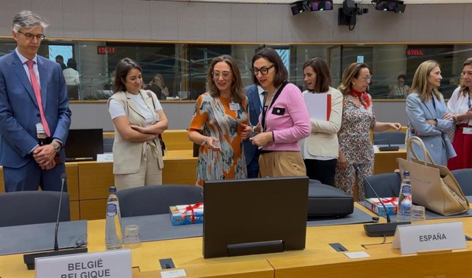 La Consejera De Agricultura, Ganadería Y Desarrollo Rural De La Junta De Castilla Y León, María González Corral, En La Reunión Del Consejo De Argicultura Y Pesca De La Unión Europea