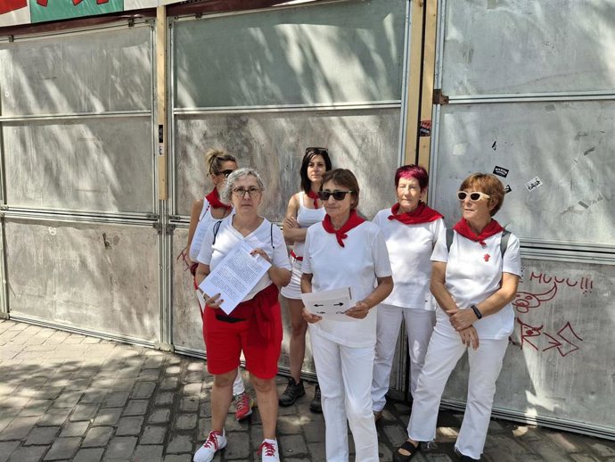 El movimiento feminista de Pamplona hace balance de las fiestas de San Fermín 2025.