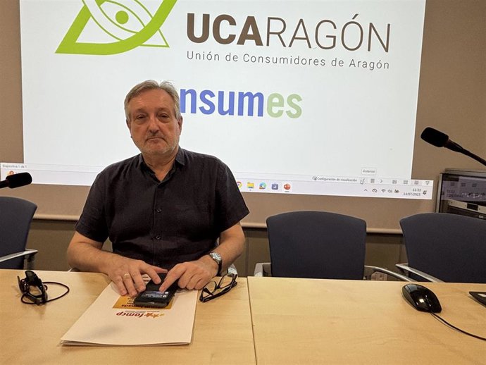 El responsable de la Unión de Consumidores de Aragón, José Ángel Oliván.