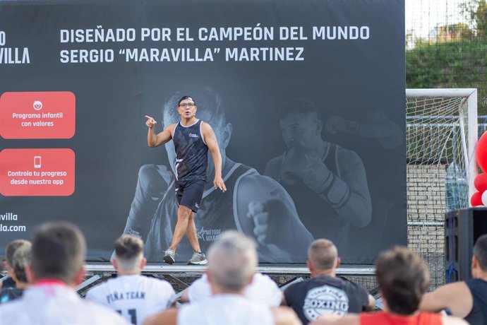 El púgil Sergio 'Maravilla' Martínez traslada su método de entrenamiento a Galicia.