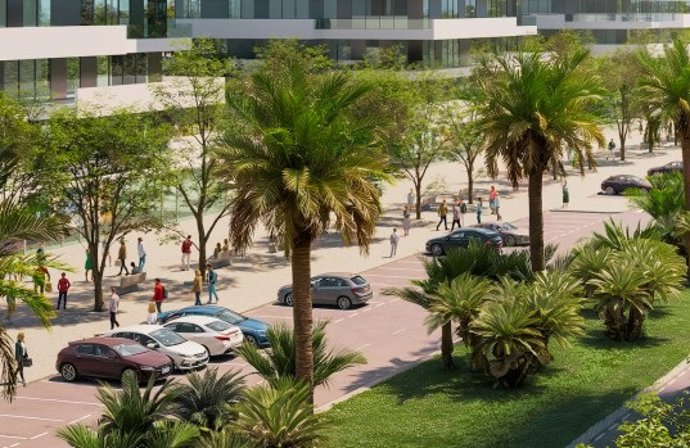 Recreación del futuro PAI del Grao, en la ciudad de València