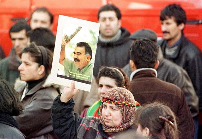 Archivo - Protesta en apoyo al líder kurdo Abdulá Ocalan