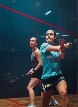 La jugadora Marta Domínguez, una de las esperanzas españolas para clasificarse para el debut olímpico del squash en Los Ángeles 2028.