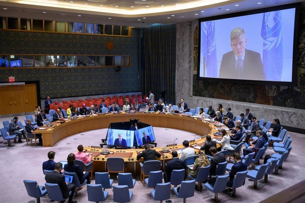 Archivo - El enviado especial de Naciones Unidas para Yemen, Hans Grundberg, ante el Consejo de Seguridad de Naciones Unidas