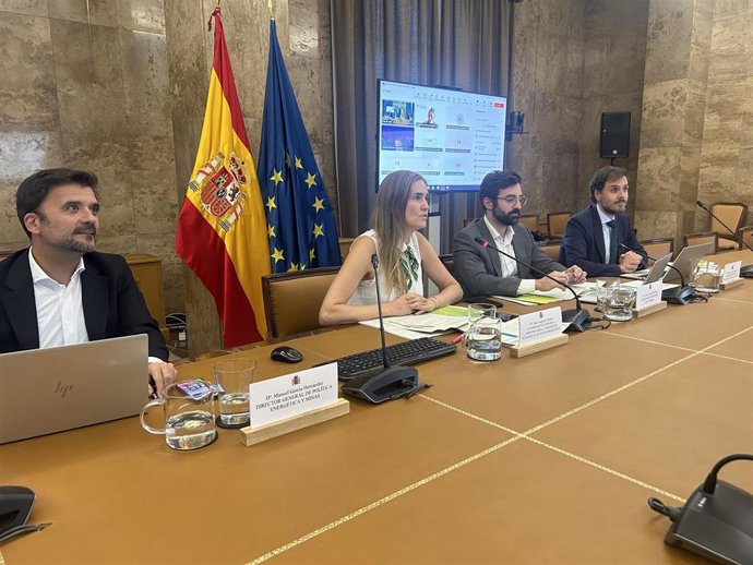 La vicepresidenta tercera y ministra para la Transición Ecológica, Sara Aagesen preside la reunión del grupo asesor del hidrógeno renovable