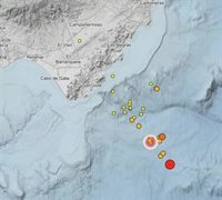 Hasta 25 réplicas de baja intensidad suceden al terremoto registrado frente a la costa de Almería