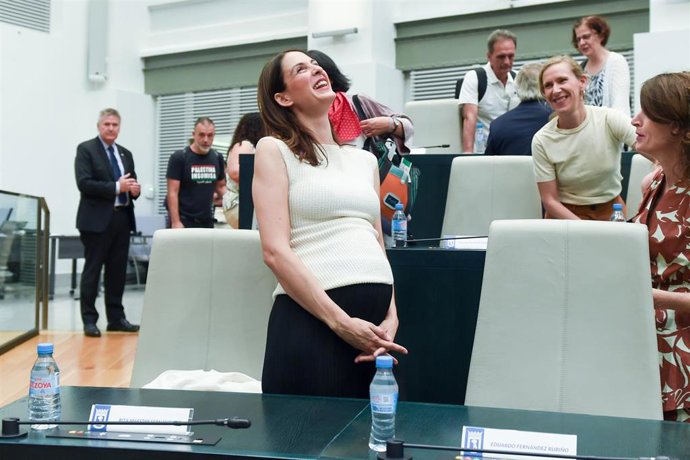 La portavoz de Más Madrid en el Ayuntamiento, Rita Maestre, durante un pleno del Ayuntamiento de Madrid.