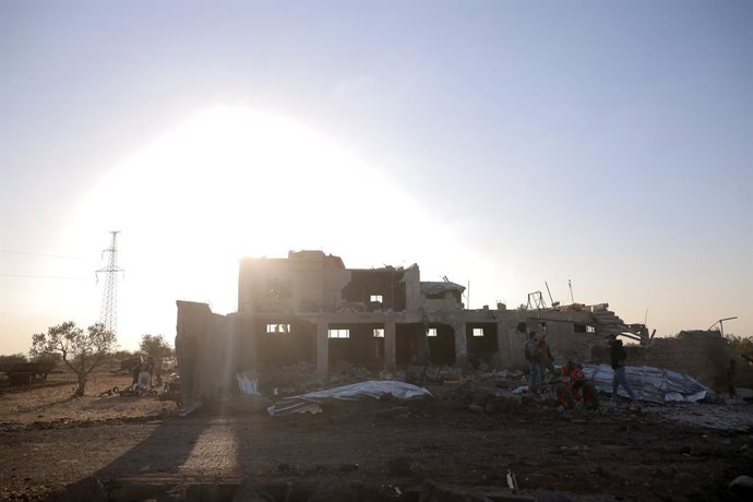 Archivo - Imagen de archivo de un ataque con drones israelíes en Sueida, en el sur de Siria
