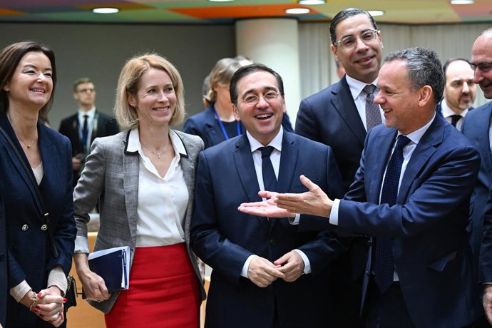 Archivo - El ministro de Asuntos Exteriores y de Cooperación, José Manuel Albares, asiste a una reunión con sus homólogos europeos en Bruselas