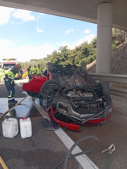 Accidente en el kilómetro 59 de la A-52.