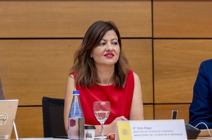 La ministra de Juventud e Infancia, Sira Rego, preside la Conferencia Sectorial de Infancia y Adolescencia, en la sede del Ministerio, a 27 de junio de 2025, en Madrid (España).